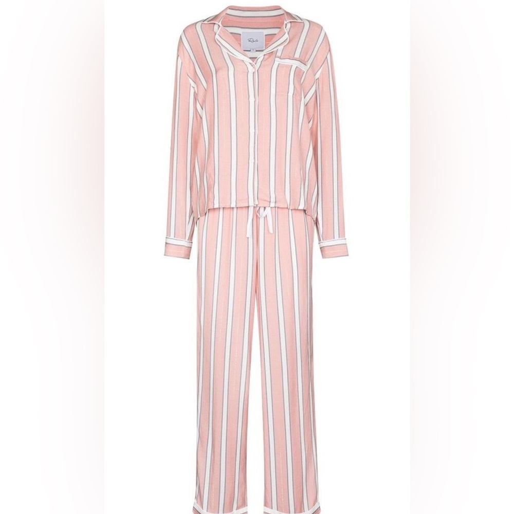 Rails Pajama Set Pink & White Size Small